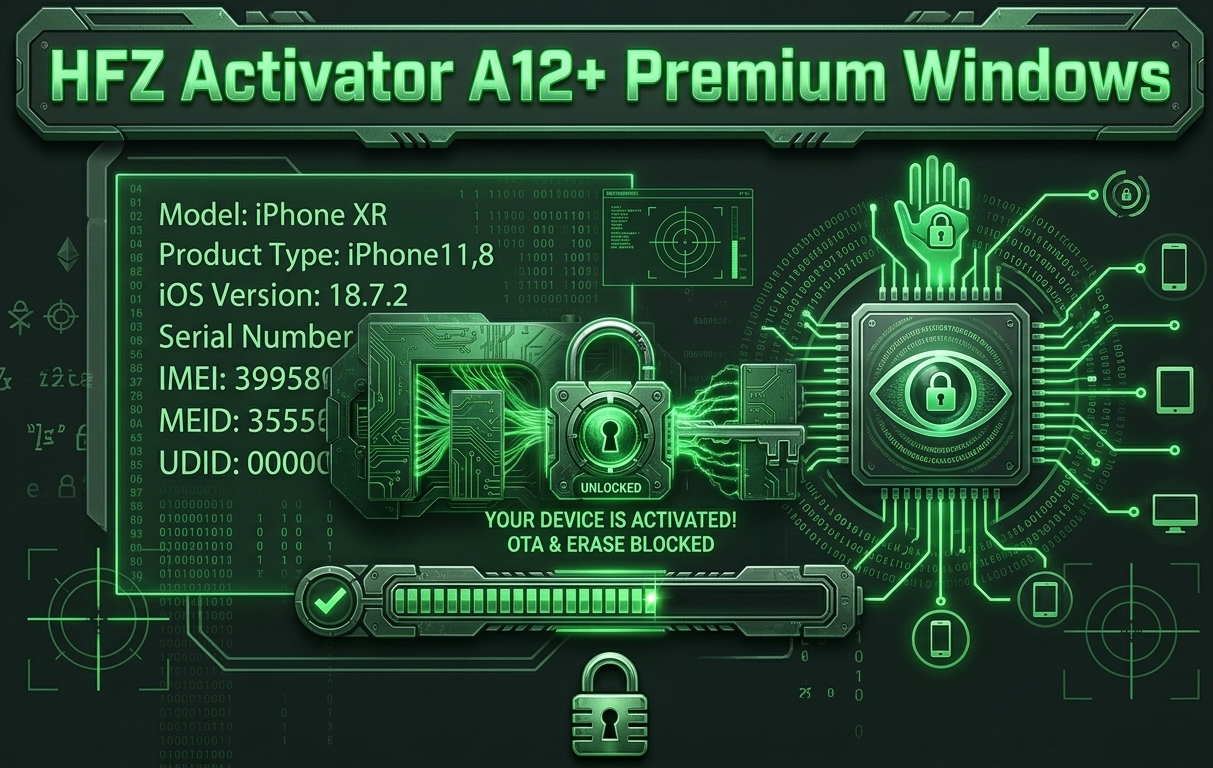 HFZ Activator A12+ Premium Windows Tool BYPASS NO SIGNAL (A12 All Models) Check With Tool First Device  (V1.2 Download) no refund